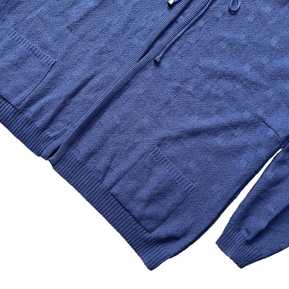 FREYA (Germany) Vintage Moss Stitch Garter Block Open Front Cardigan : L - Picture 5 of 7